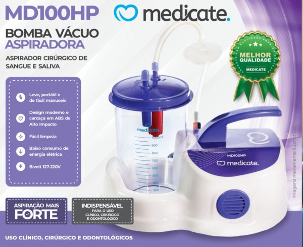 Bomba Vácuo Aspiradora 1 Litro MD100HP - Descrição